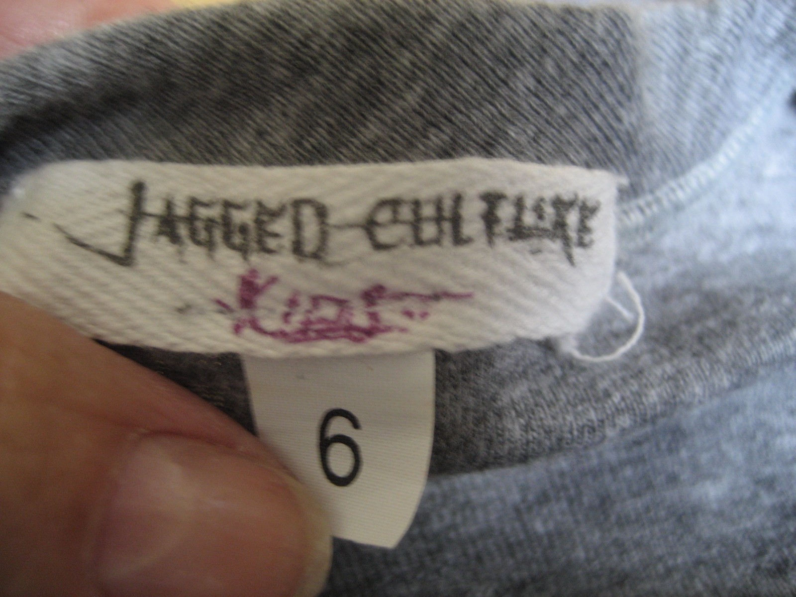 Boys 6 Gray Black JAGGED CULTURE Cardigan Knit SWEATER Cotton Faux Leather CROWS