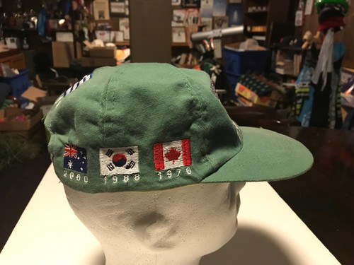 Olympic Baseball Cap / Hat - Blue/Tan Reversible - 1996 Atlanta Games,1 cap used