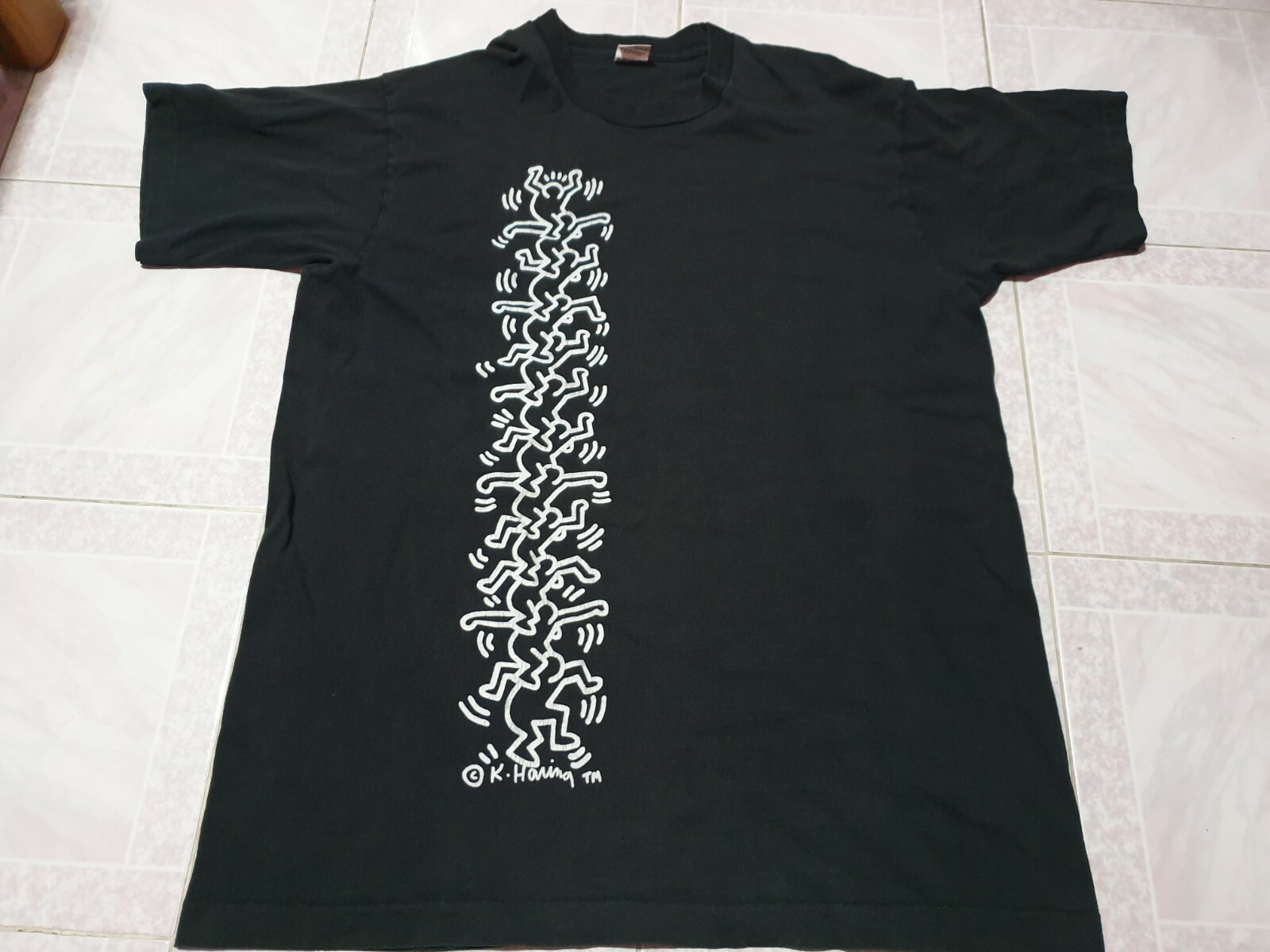 lowsun　90s keith haring tee Vintage 90's Keith Haring American Art T-shirt - Etsy