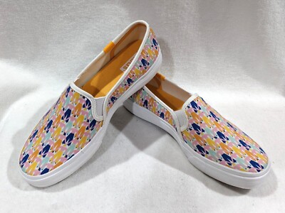 Keds Women's Double Decker Rainbow Women Multi Slip On Shoes-Sz 7 NWB WF65530