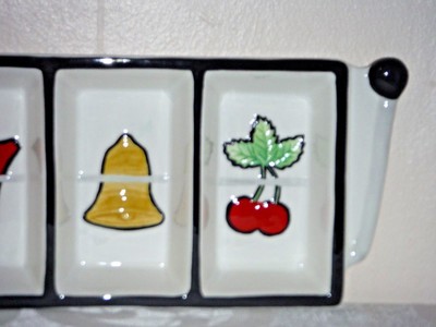 Fitz and Floyd Game Night 3 sectioned server cards poker NIB