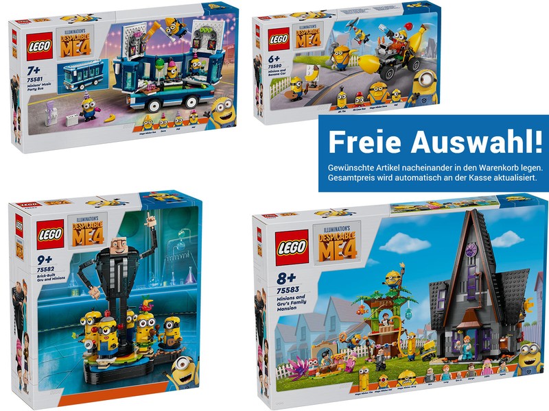 LegoÂ® Minions: Despicable Me 4 - 75580 / 75581 / 75582 / 75583 - Auswahl + Neu +