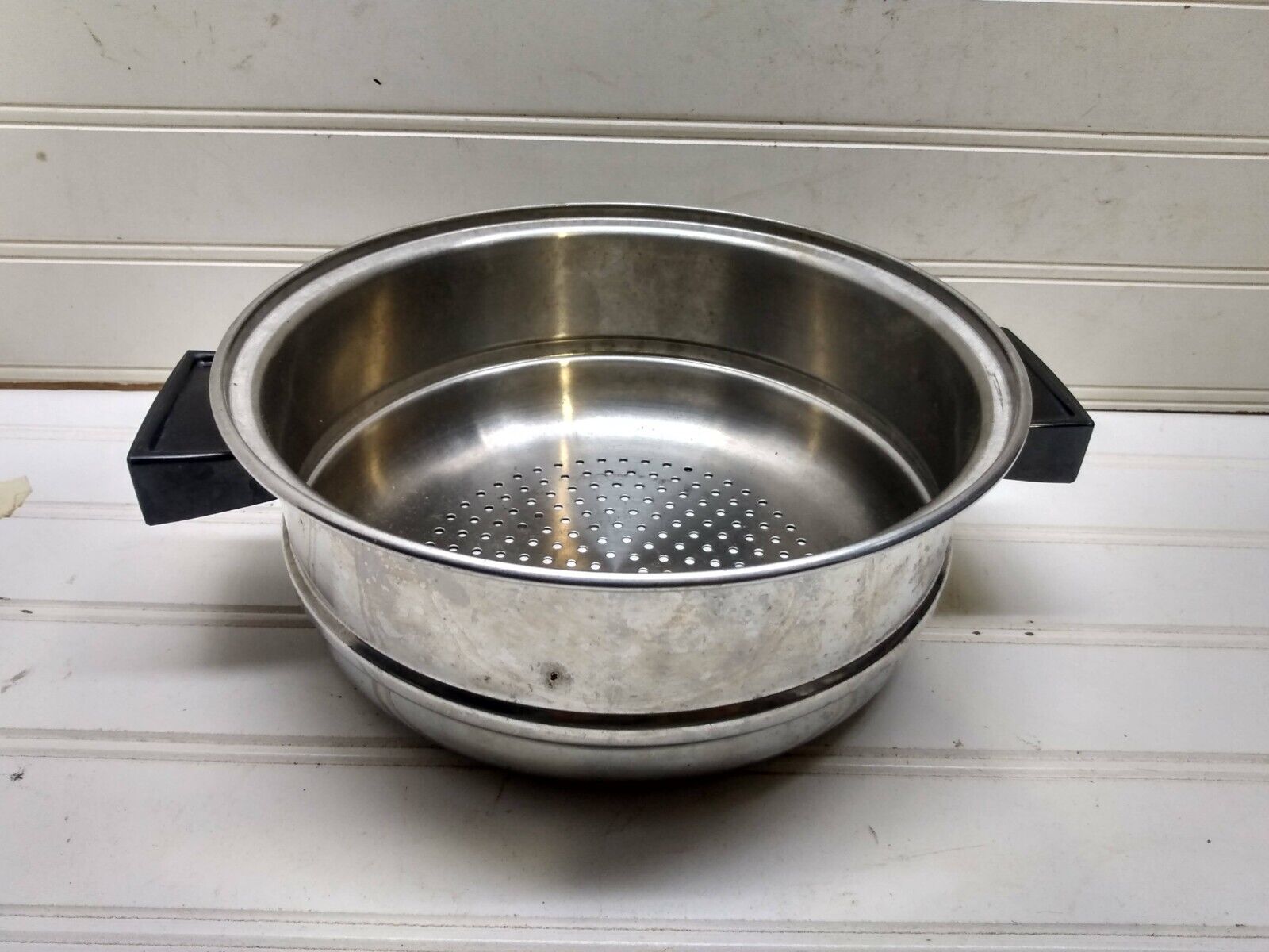 Amway Queen Stainless 2Qt Steamer Insert Pan Pot 8 1/8 Amway Queen Stainless 2Qt Steamer Insert Pan Pot 8 1/8