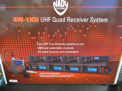 Nady 4W-1KU LT Quad True Diversity 1000-Channel Professional UHF Wireless System