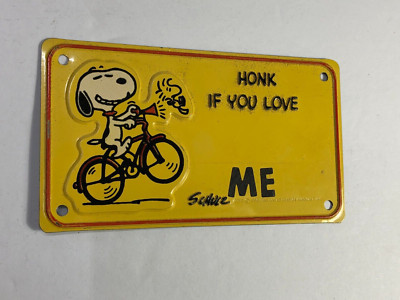 Snoopy Honk If You Love Me Bicycle Tag