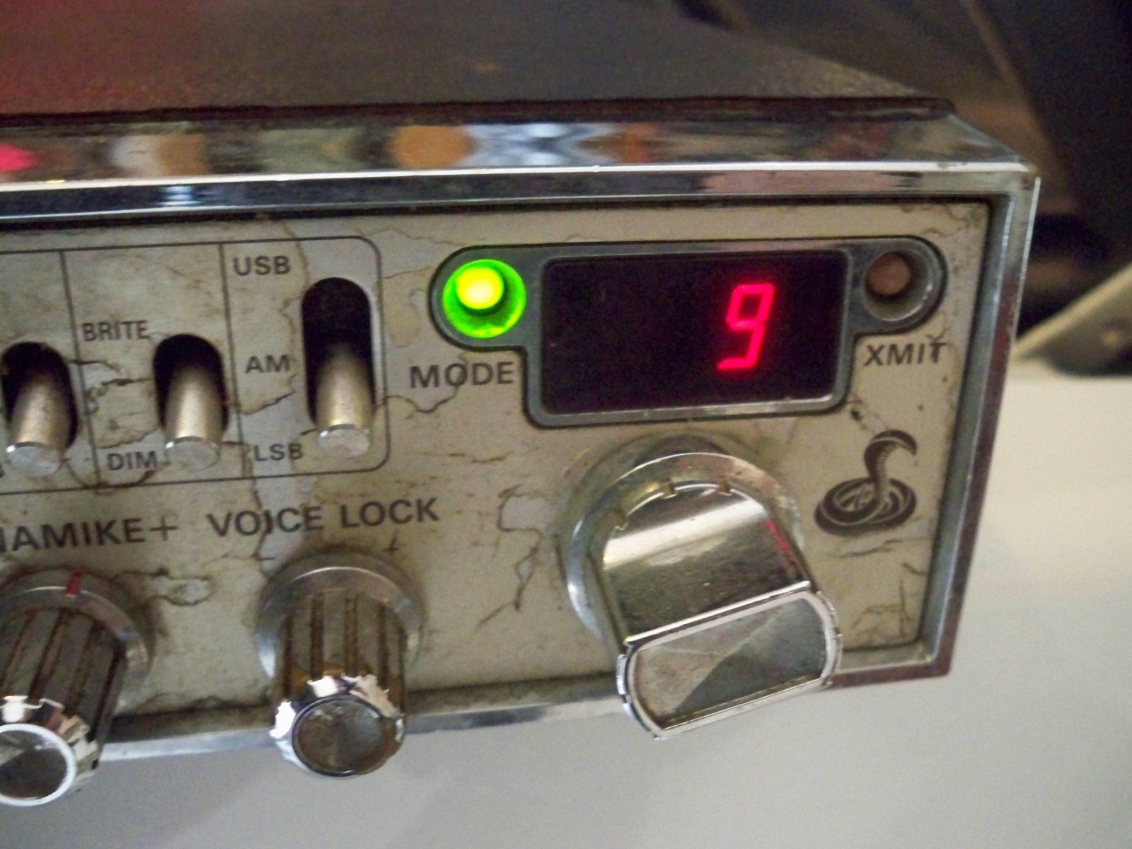 COBRA 132XLR CB RADIO WITH RADIO SHACK MIC.