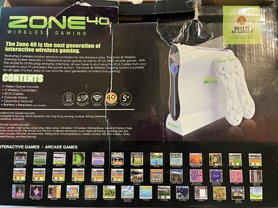Video Game System Zone 40 Wireless Console Used Still In Box