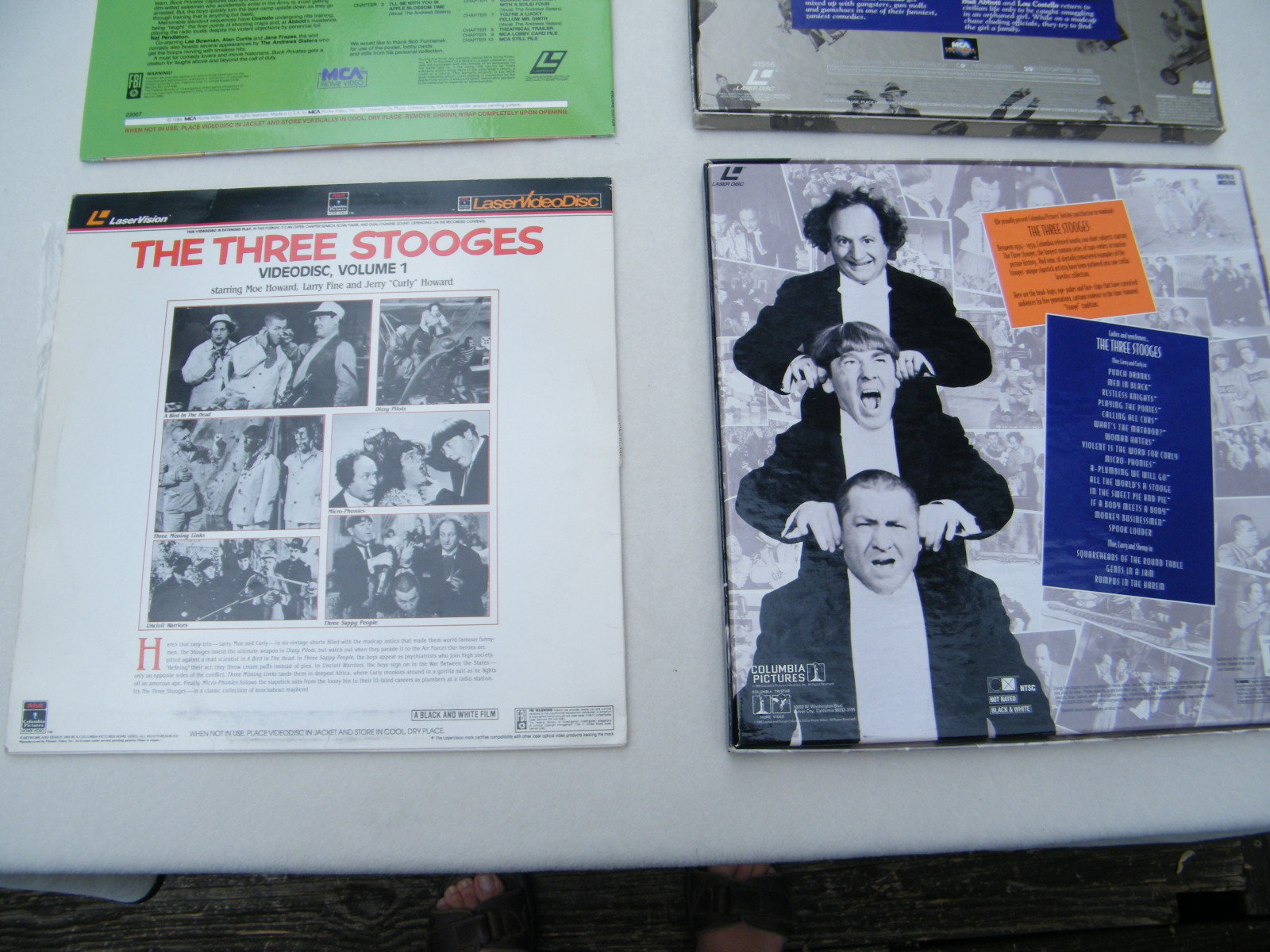 Lot of 4 Comedy Laserdiscs (Three Stooges, Abbott & Costello) includes 2 Boxsets