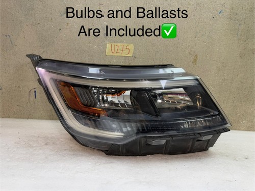 2016-2019 Ford Explorer Right Passenger Side Headlight OEM LED Black Bezel