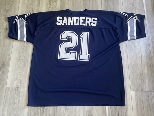 NIKE × NFL COWBOYS SANDERS 21 ゲームシャツ 40 Men's Dallas Cowboys Deion Sanders Nike Navy Team Retired
