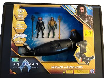 DC Comics Aquaman vs Black Manta Action Figure Battle Set with Submarine - New