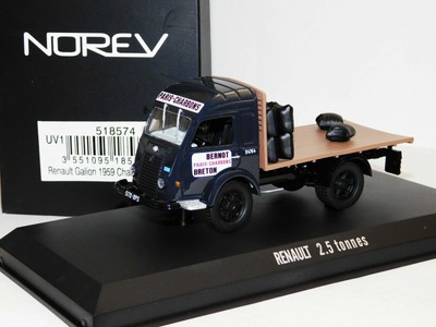 CAMION RENAULT GALION 2.5 TONNES PLATEAU CHARBONNIER 1959 NOREV 1/43 BERNOT