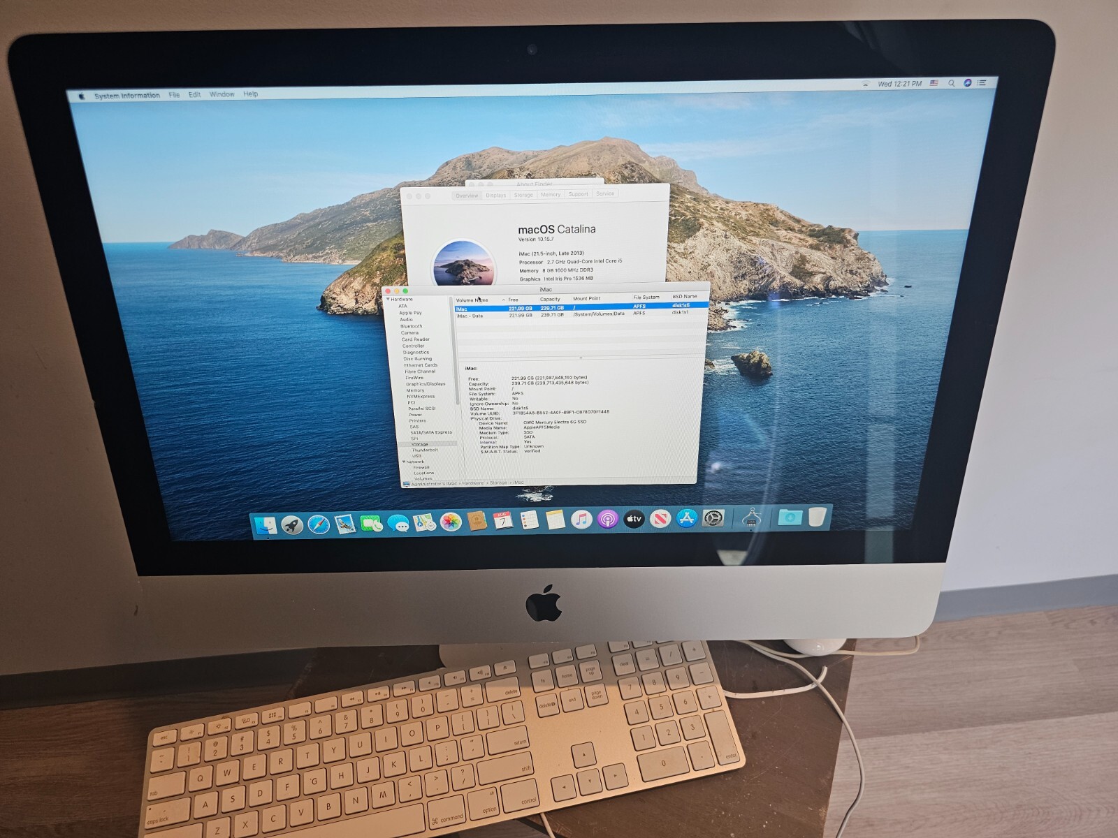 Apple iMac 動作確認済み iMac 21.5インチ (Late 2013) Core i5 2.7GHz