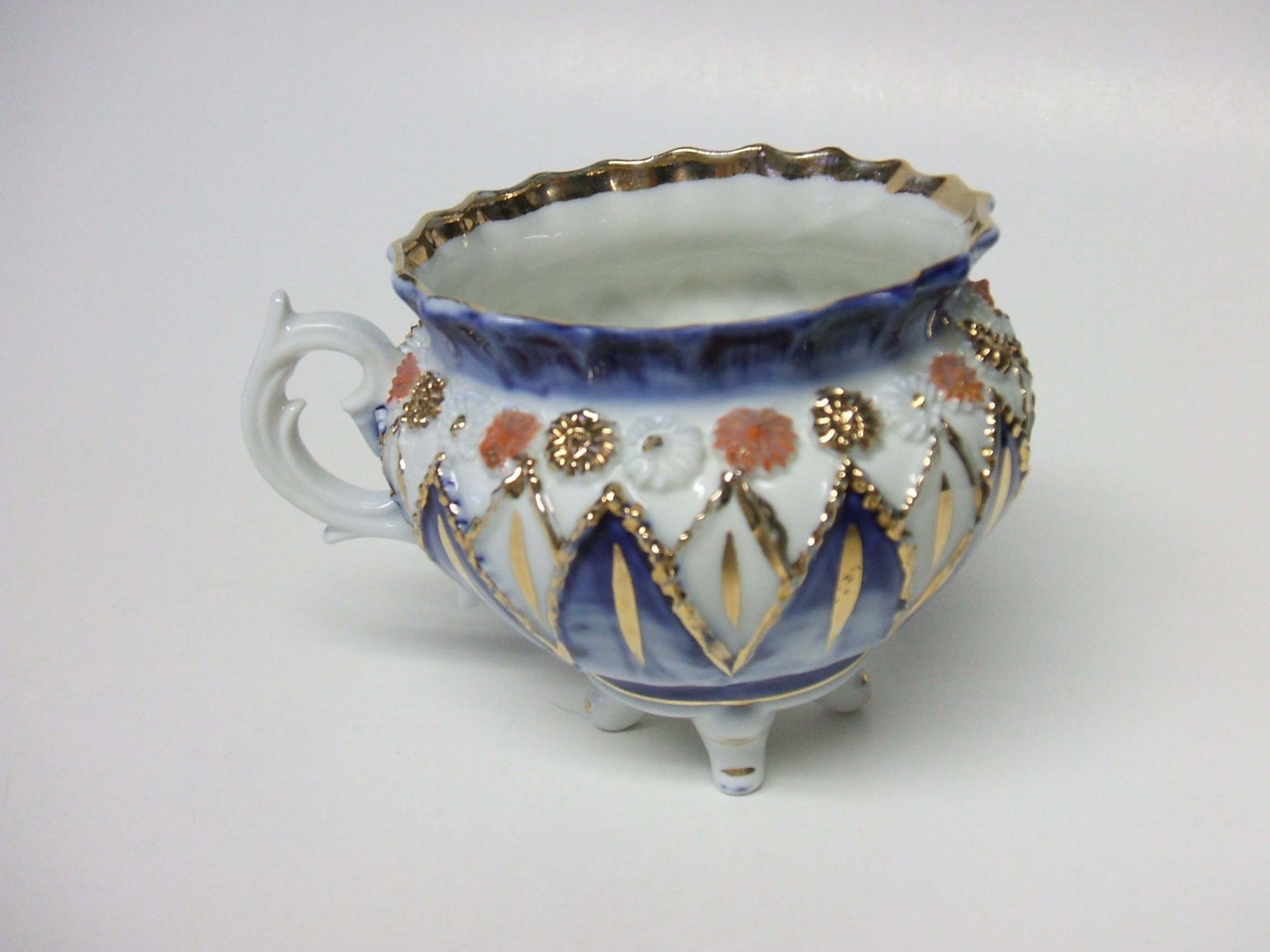 Blue & Gold sugar China bowl