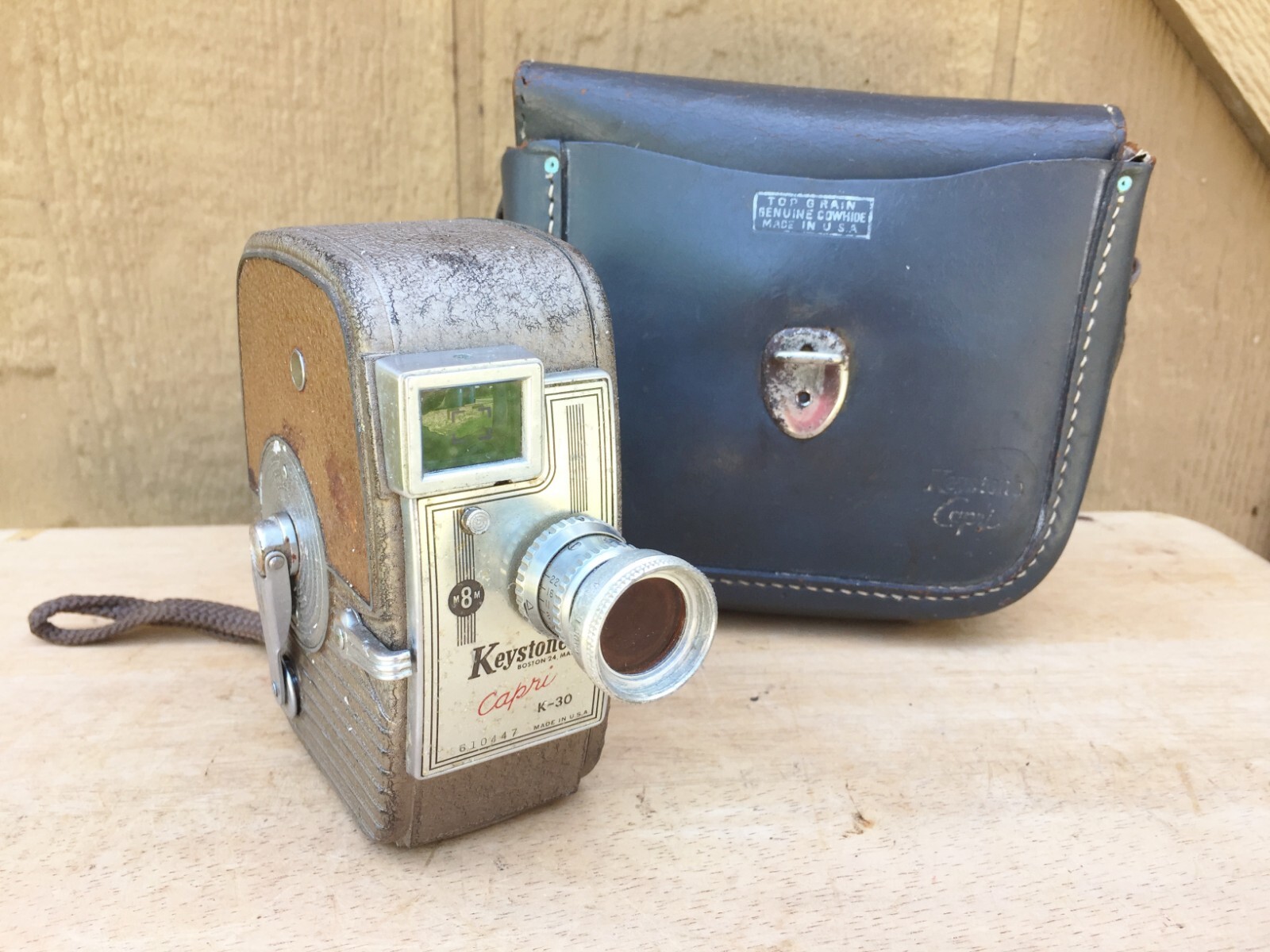 Keystone Capri K-30 Movie Camera 8mm w/ Case Untested Wind