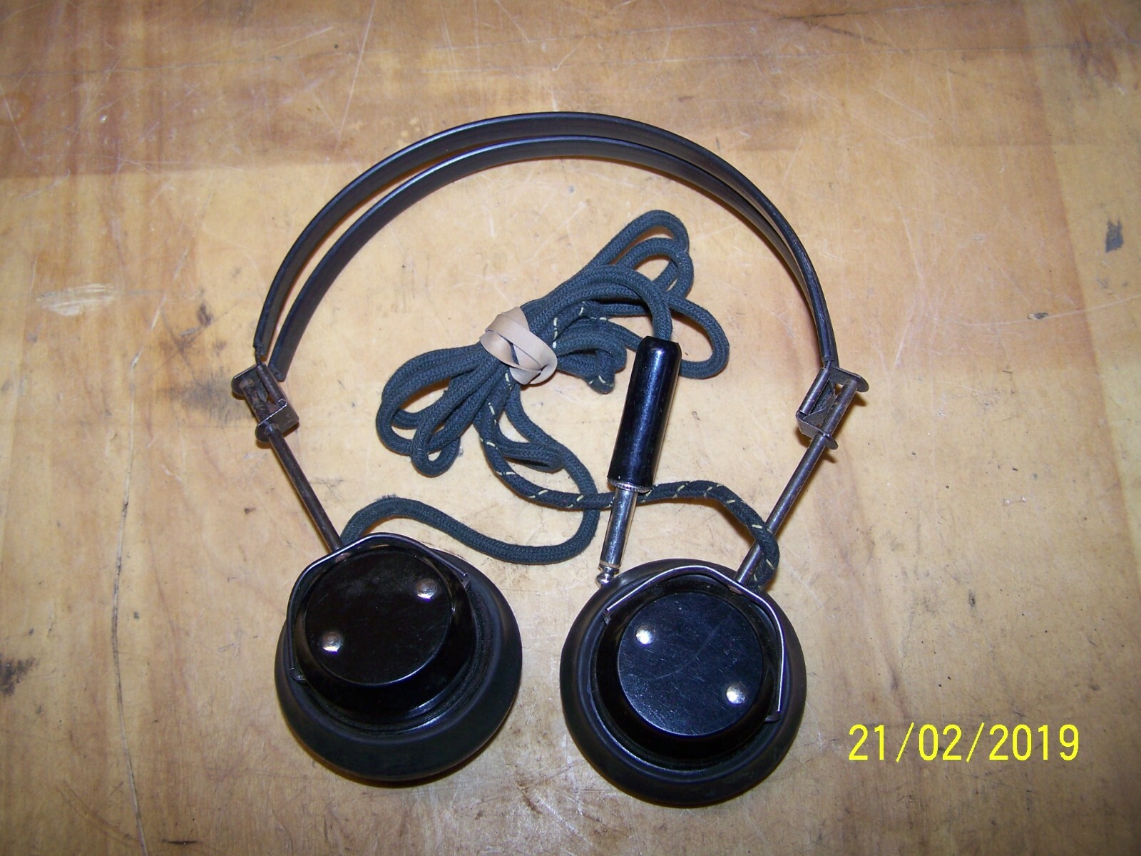 VTG Antique Ham Radio Headphone Headset Working