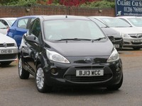 2013 Ford Ka 1.2 Zetec 3dr [Start Stop] Black HATCHBACK Petrol Manual