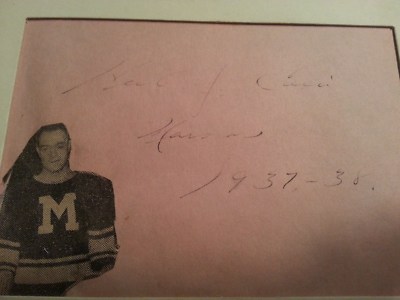 1937-38 Herbert Dutch Cain Autograph Montreal Maroons - Rare!!