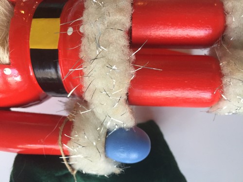 Vintage 1980s Expertic Erzgebirge Nutcracker Santa Claus Wood 14