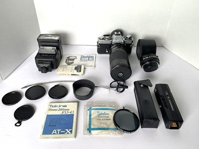 Minolta XD7 35mm film Camera Hoya Skylight 1B Filter Super Albinar TeleConverter