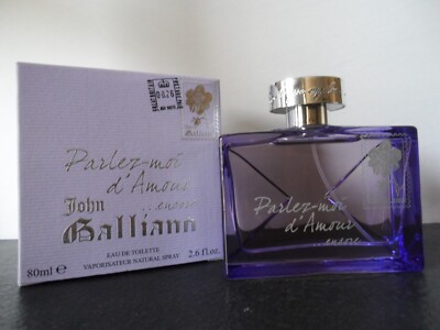 Parlez- Moi d'Amour Encore EDT Spray 2.6 oz / 80 ml New In Box John Galliano