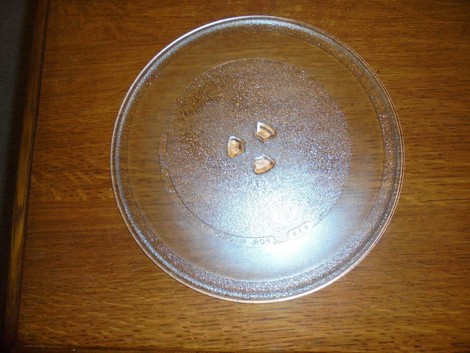 Microwave oven turn table rotisserie glass plate 10 inch diameter