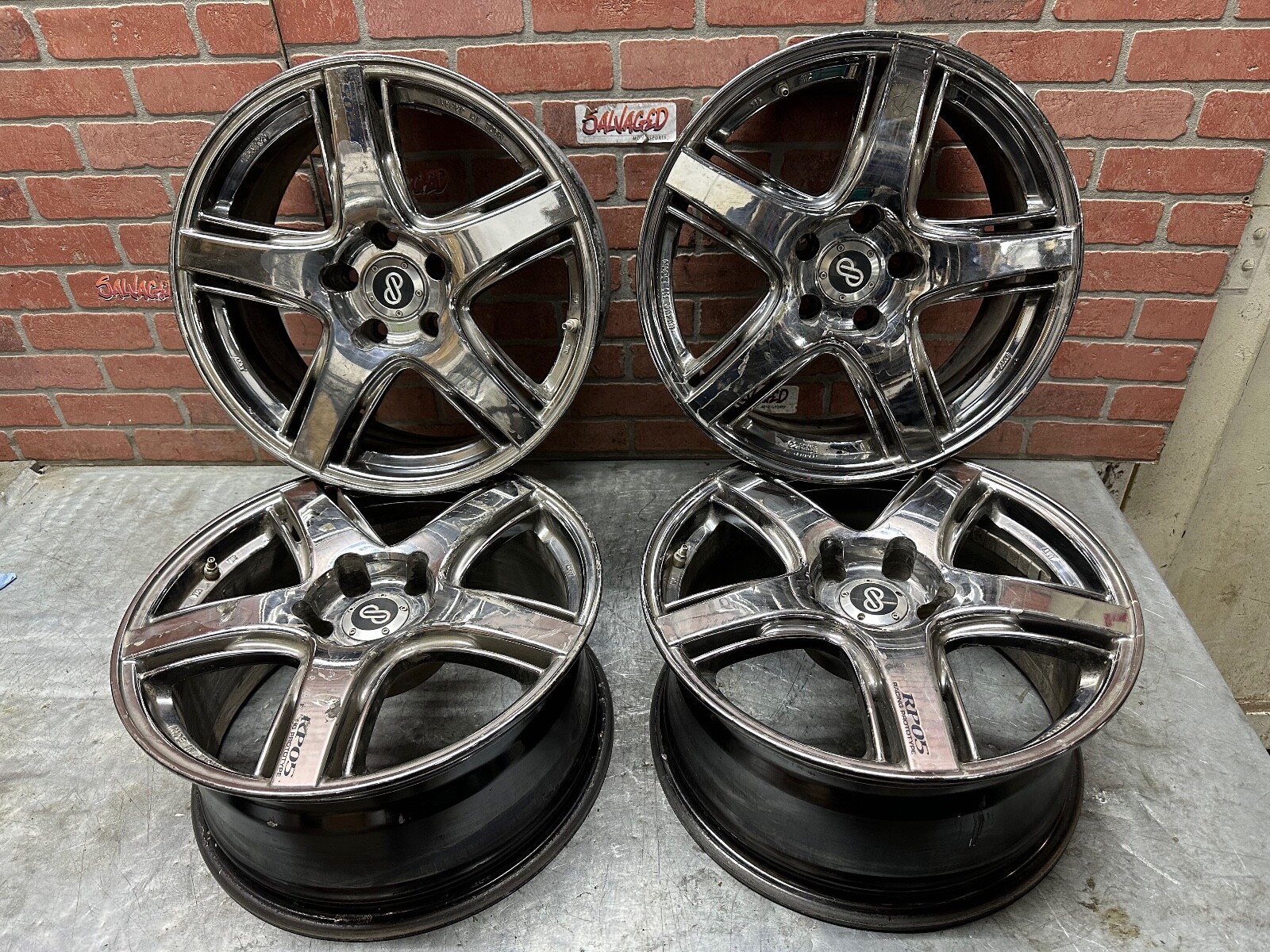 Enkei RP05 17x8 +35 5x114.3 Set of 4 Chrome | eBay