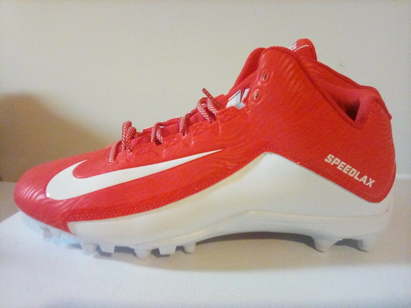 Nike Speedlax 5 807143-611 Men’s Lacrosse Cleat Challenge Red/White Sz 13 NEW!