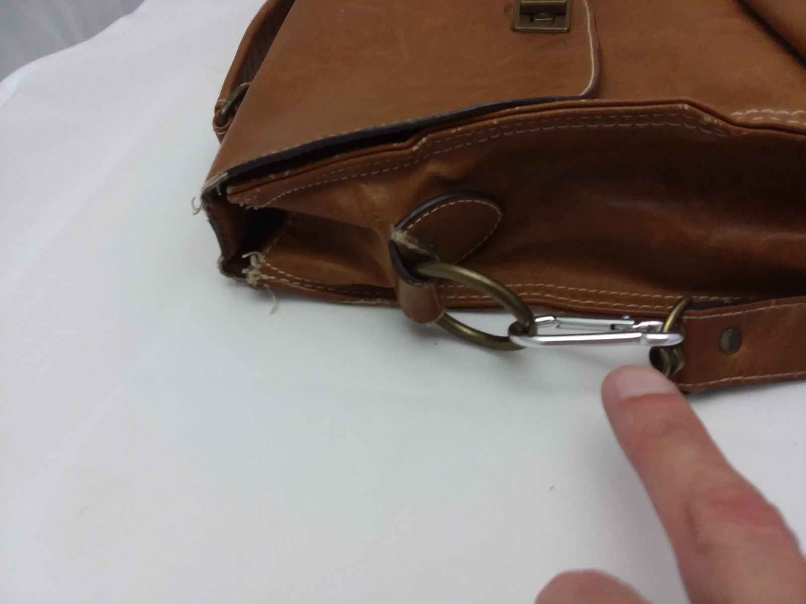 Vintage Faux Brown Leather Record Vinyl Album Carrying Bag