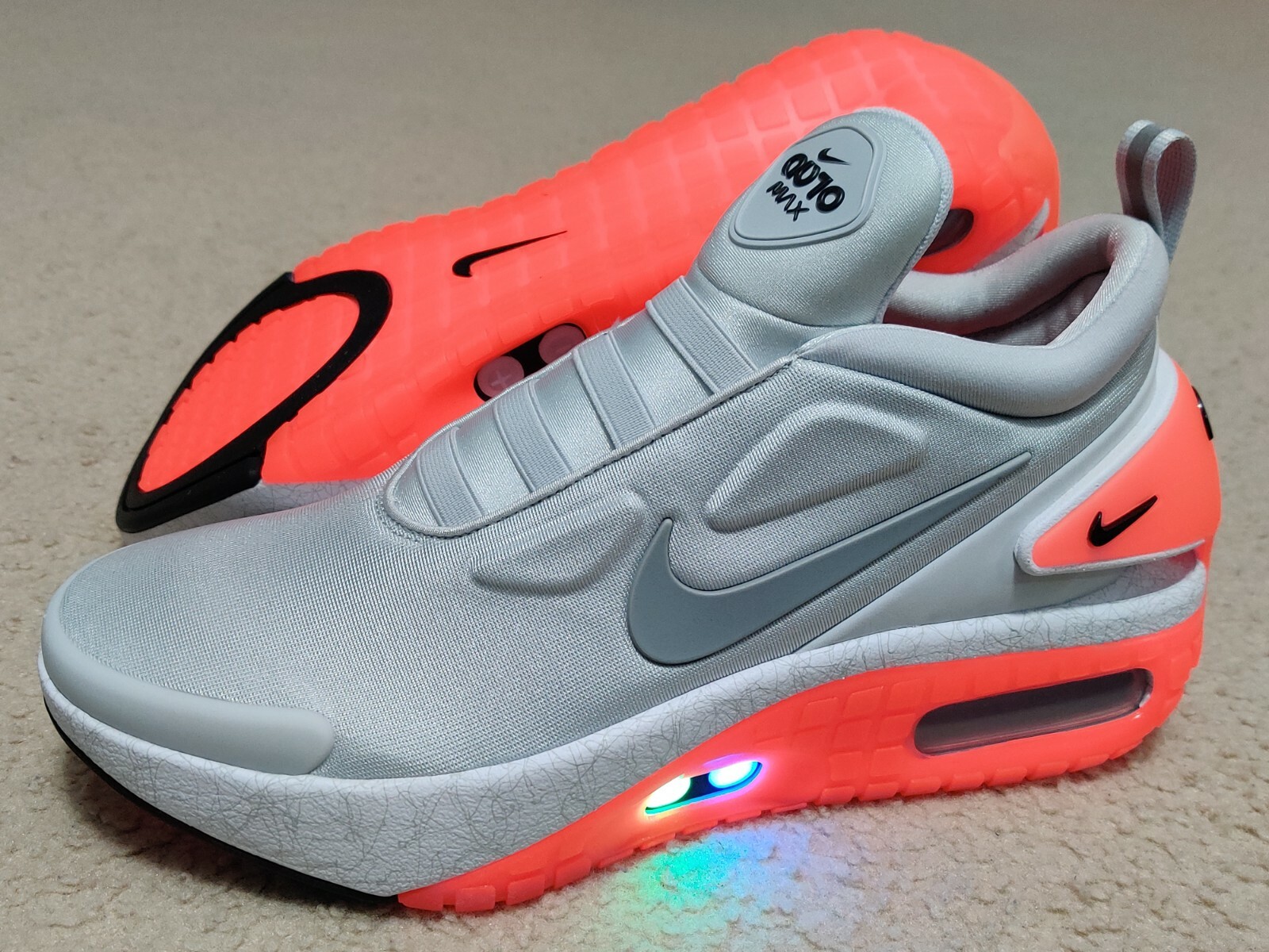 Nike Adapt Auto Max Pure Platinum Infrared Auto Lace Shoes Men's 10.5  CI5018-002: купить с доставкой из США, цена 45 973 руб - (275247594358)