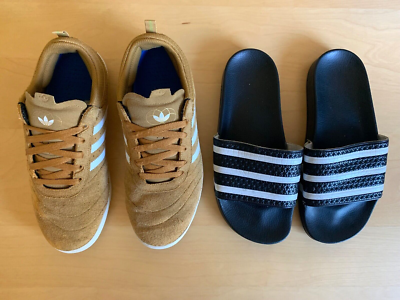USED 2 pairs adidas Suciu us mens 8 and slides skateboarding