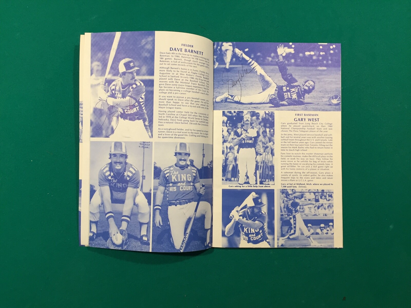 King and His Court Autographed Program from Early '80s