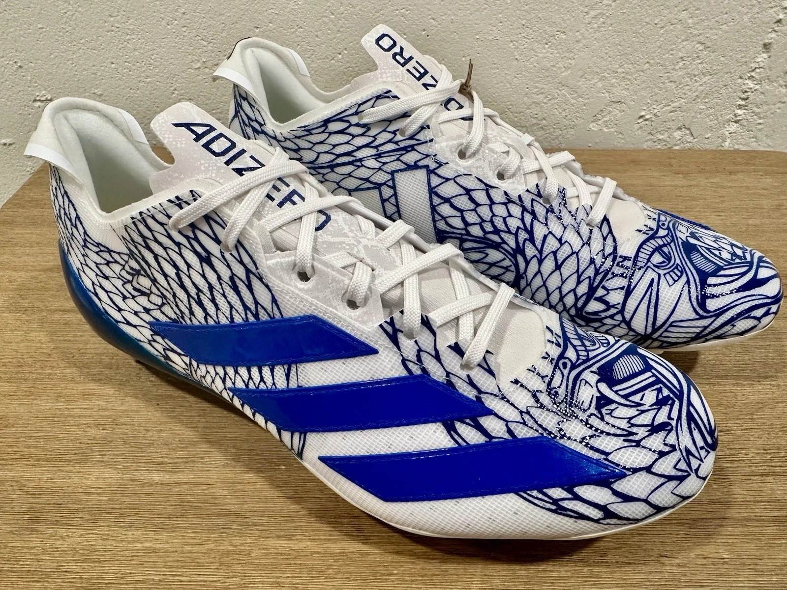 Adidas Adizero II Electric Football Cleats Blue Snakeskin
