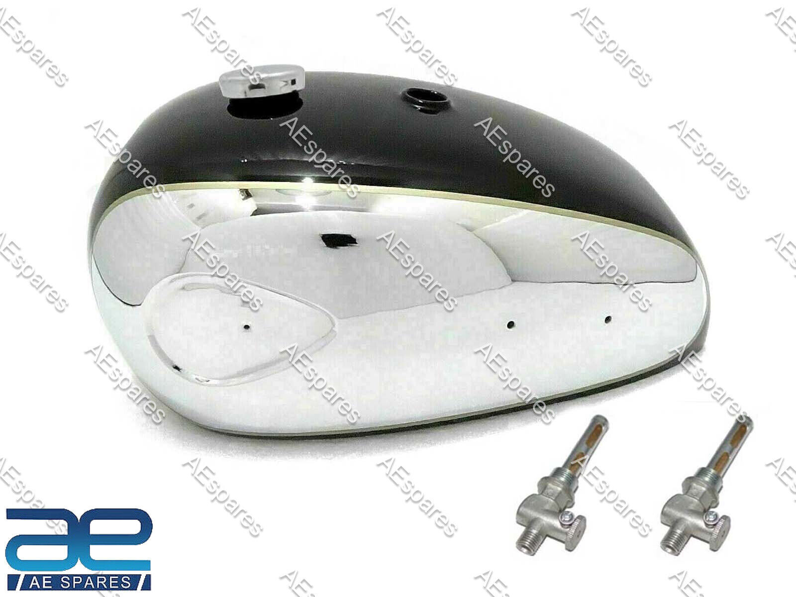 Petrol Fuel Gas Tank Painted With Cap & Tap For BSA A7 A10 Super Rocket 