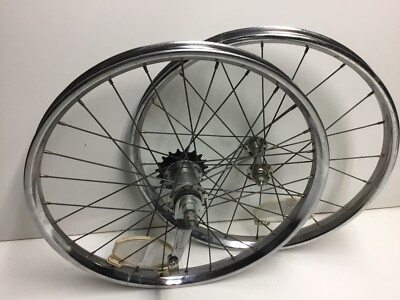 Vintage 1970/80s Chrome Bicycle Wheels Rims 20  1.75  Huffy Sears Murray AMF 