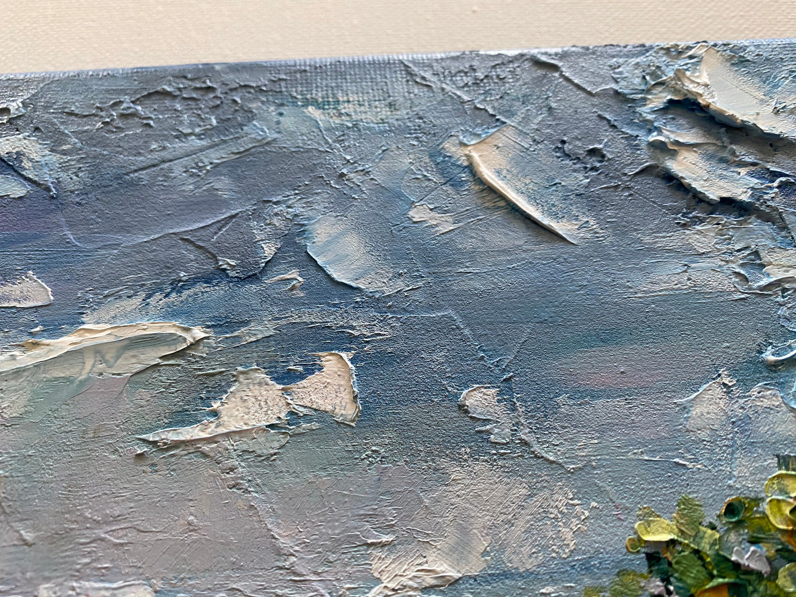 ORIGINAL OIL Painting " LANDSCAPE SUNSET " impasto 10"x 8" by Olga Diduh.