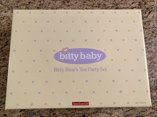 NIB American Girl Bitty Bear Tea Party Set. Retired, Hard To Find and Adorable!