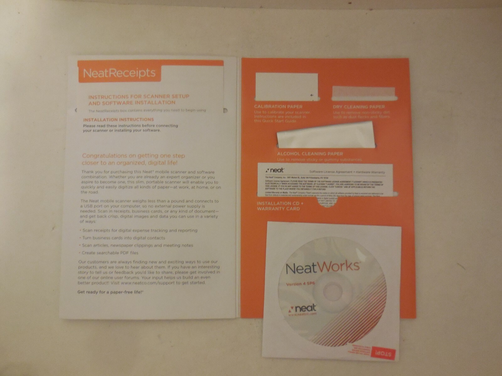 NEAT RECEIPTS Mobile Scanner Digital File System - Excel Quickbooks TurboTax