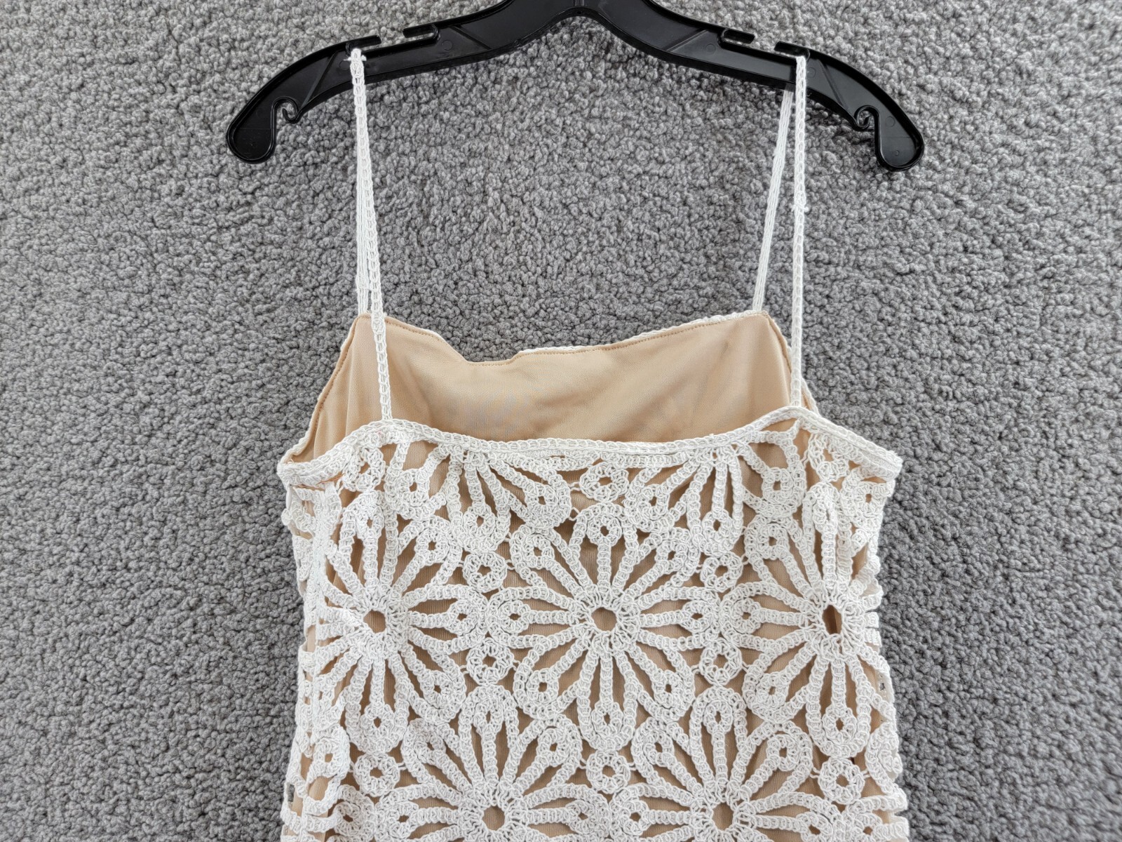 ★SCULPTOR★ Silhouette Crochet Mini Dress llic White SC Silhouette Crochet Mini Dress Metallic White – Sculptor