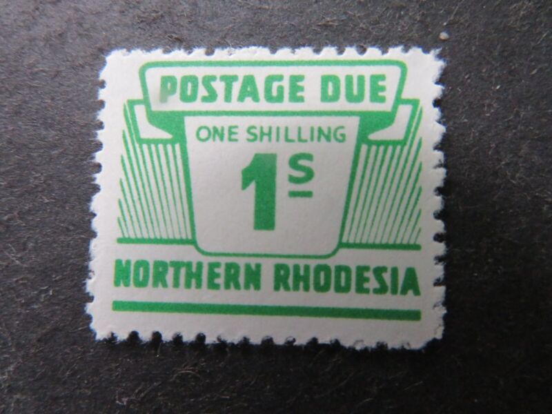 1963 Northern Rhodesia 1s Light Emerald Postage Due SGD10 Mounted Mint