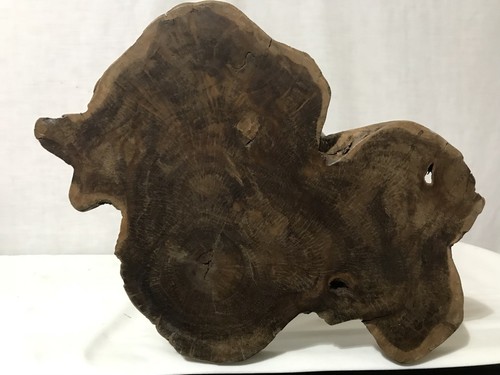 Walnut Live Edge & Wrought Iron Leg Stool