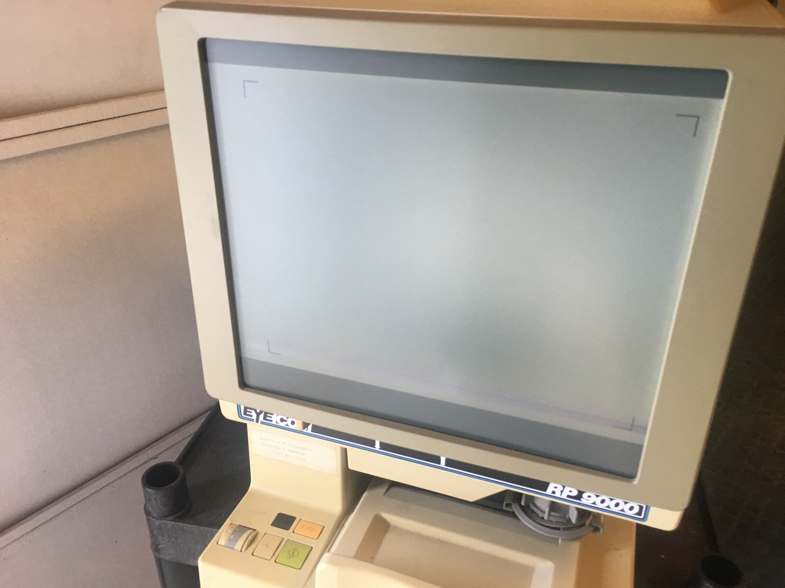 EyeCom RP9000 Microfilm Microfiche Reader Printer UNTESTED ar