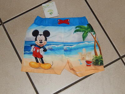 Disney Mickey Micky Mouse Maus  Baby Hose Shorts Badeshorts Gr.68 (3-6 UK ) Neu