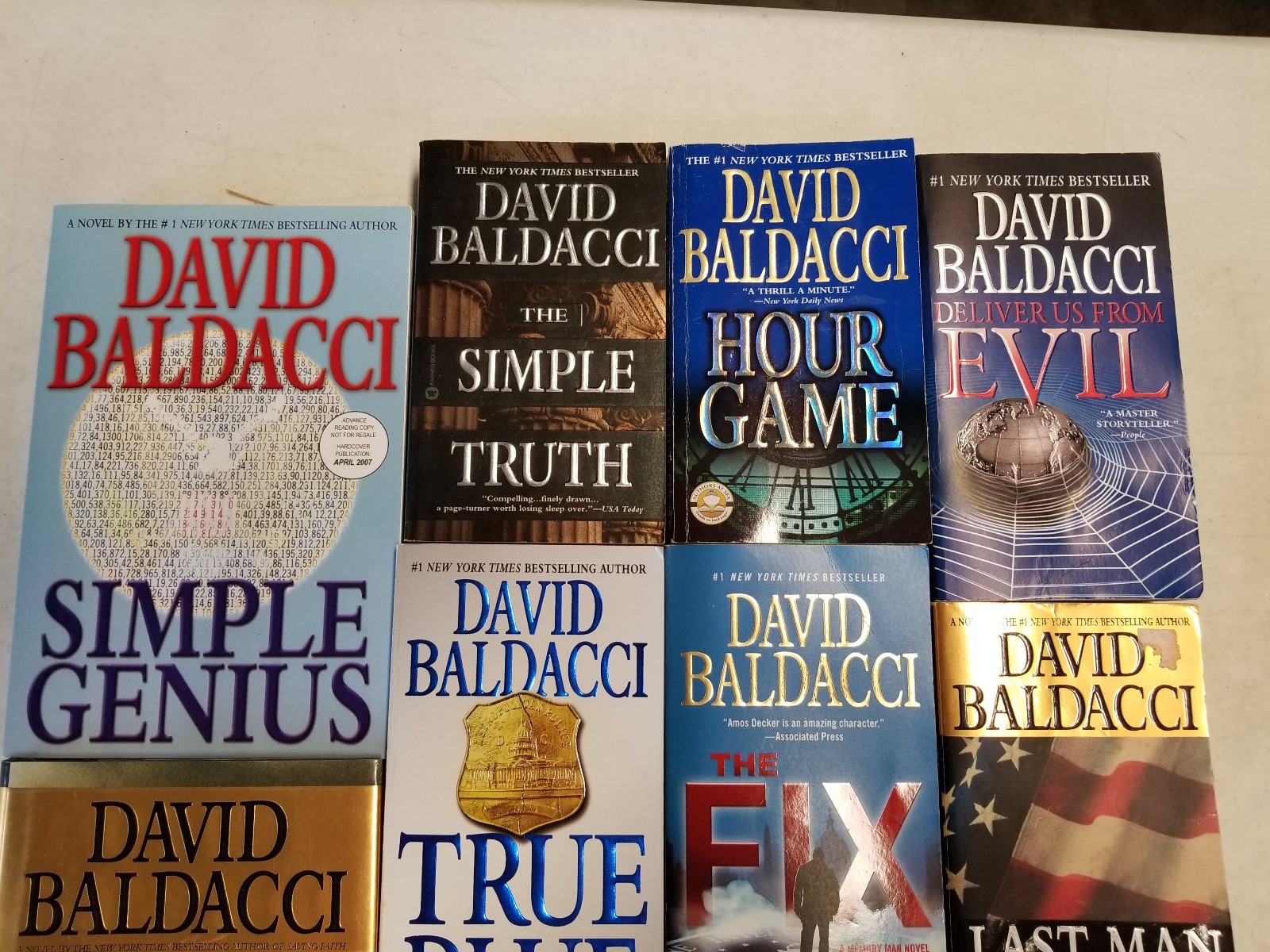 Lot of 11 David Baldacci  Hardcover and Paperback Books