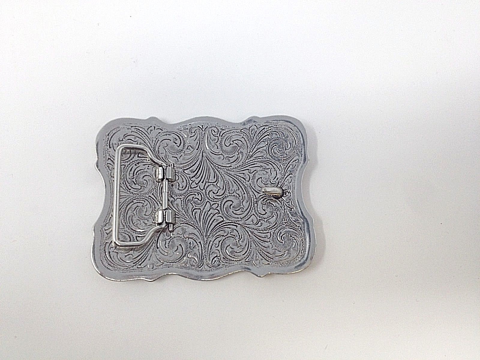 Square 3.5 x 3 Metal Cross Belt Buckle
