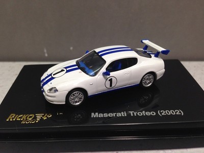 HO 1:87 Ricko 38808 2002 Maserati Trofeo Rally Car White w/Blue Stripes