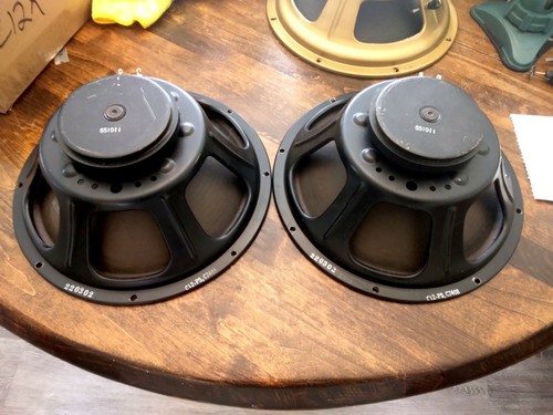Jensen 1963 C12P Speakers 16 ohm Pair, One is blown, Hard to