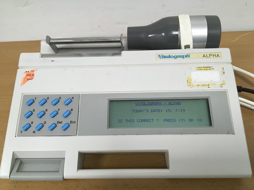 Vitalograph Alpha Spirometer Lung Function Meter Medical Device with Power
