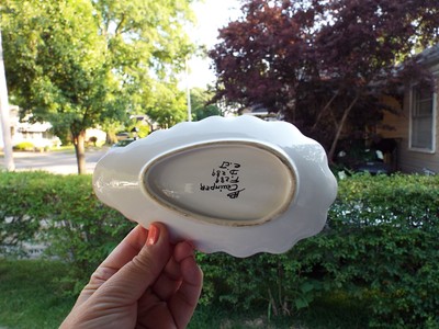 Vintage HB Henriot Quimper French Faience Dish Tray F.289 D.289 size 7.25