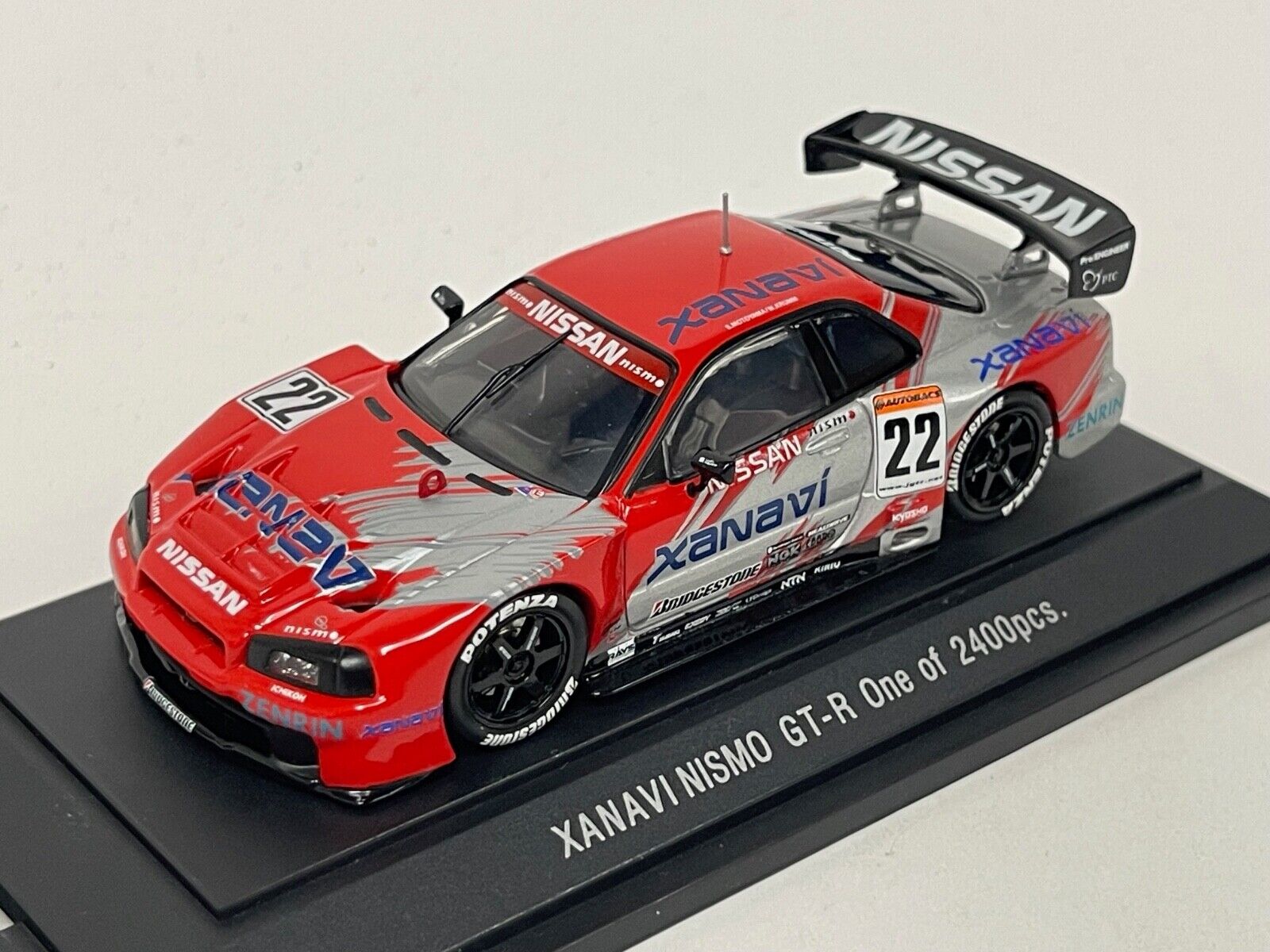 1/43 Ebbro Xanavi Nismo Nissan GT-R R34 JGTC 2002 car #22 1/43 Ebbro Xanavi Nismo Nissan GT-R R34 JGTC 2002 car #22